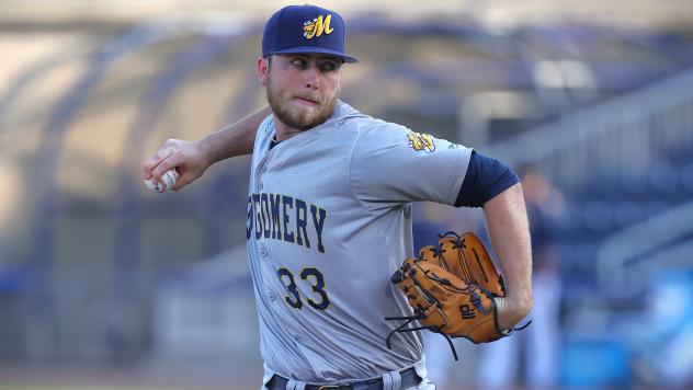 Montgomery Biscuits' Duncan Davitt in action