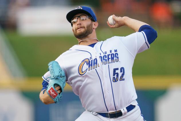 Omaha Storm Chasers pitcher Noah Cameron