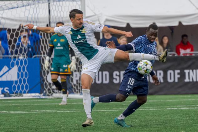 Detroit City FC's Michael Bryant in action