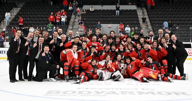 Canada celebrates win at 2025 U18 World Championship