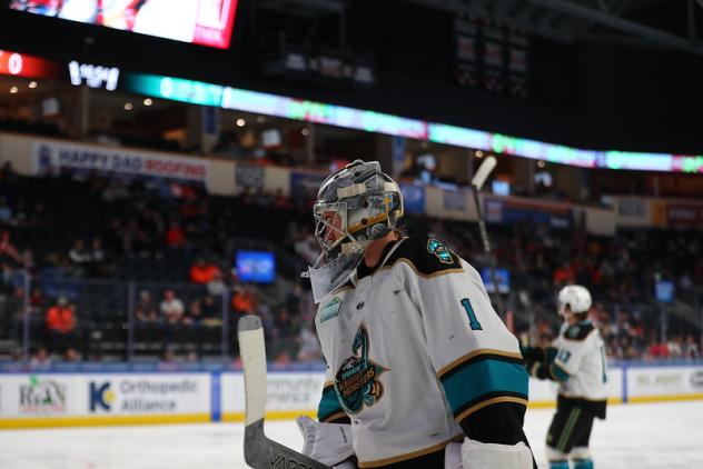 Tahoe Knight Monsters goaltender Jesper Vikman