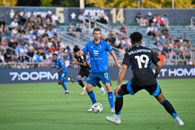 Collin Martin of North Carolina FC with possession