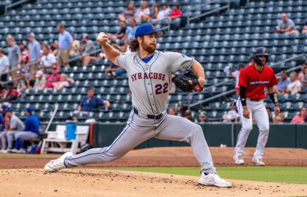 Syracuse Mets pitcher Nolan McLean