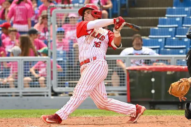 Ottawa Titans utility player Michael Fuhrman takes a big swing