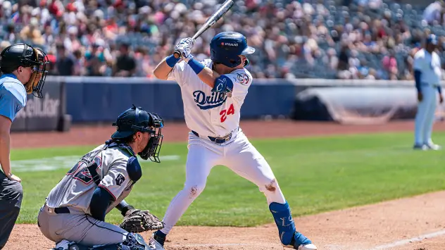 Sean McLain at bat for the Tulsa Drillers
