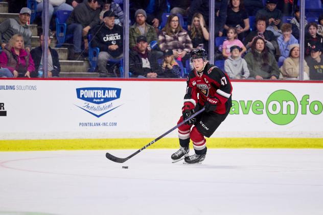 Vancouver Giants defenceman Mazden Leslie