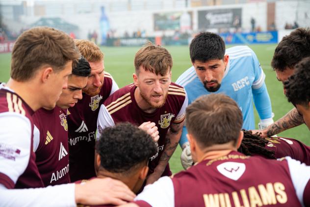 Detroit City FC huddle