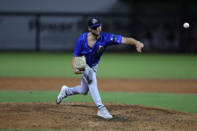 Biloxi Shuckers' Nick Merkel in action