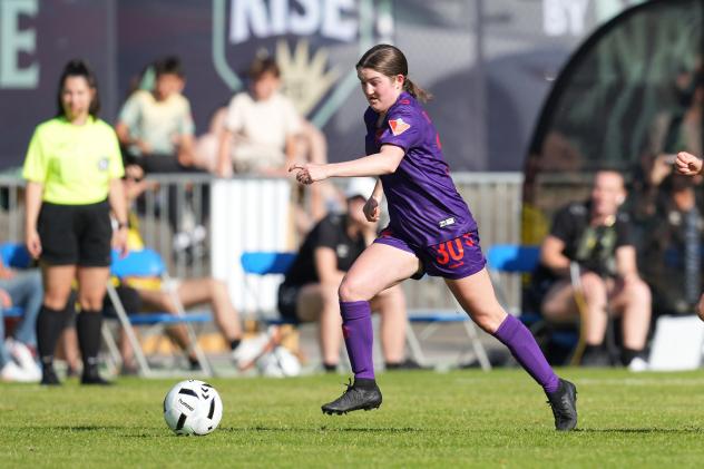 Calgary Wild FC's Taegan Stewart in action
