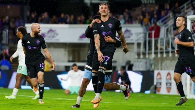 Louisville City FC forward Cameron Lancaster