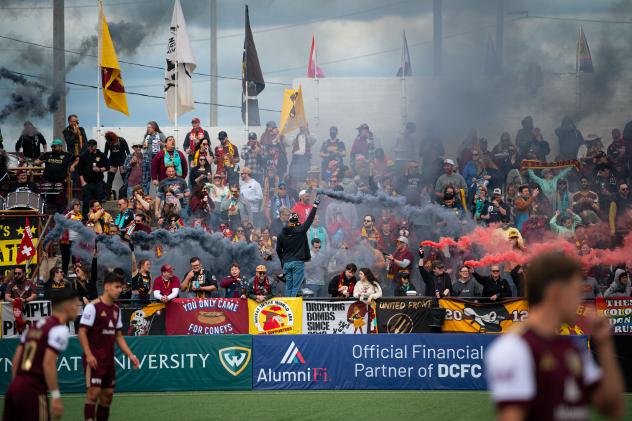 Fans cheer on Detroit City FC