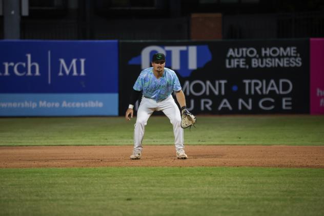 Greensboro Grasshoppers infielder Justin Miknis