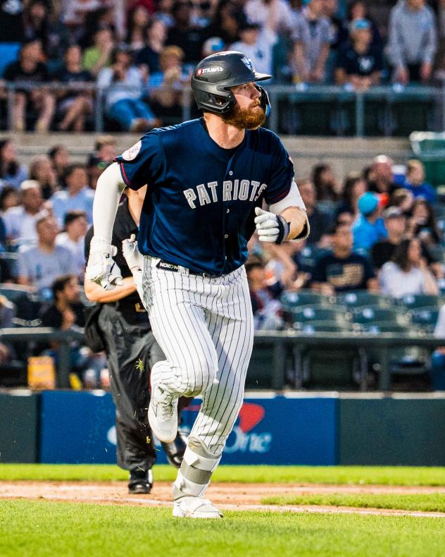 Somerset Patriots' Tyler Hardman in action
