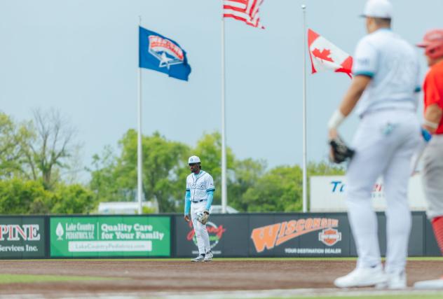 Lake Country DockHounds infielder Daunte Stuart waits