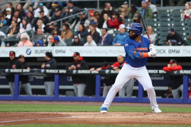 Jon Singleton at bat for the Syracuse Mets