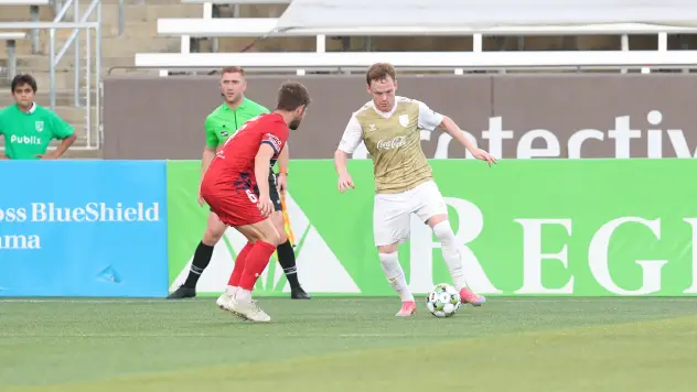 Birmingham Legion FC with possession against Indy Eleven