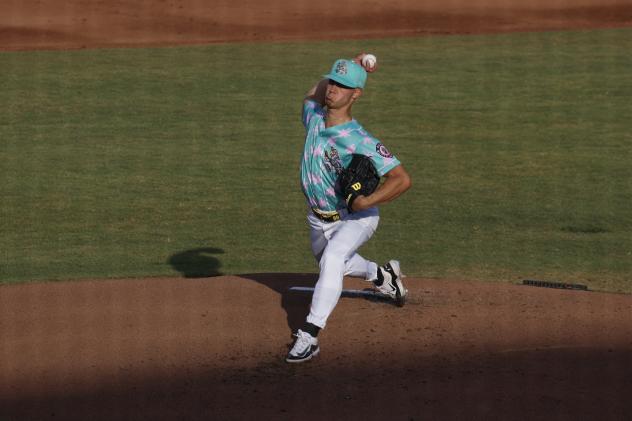 Biloxi Shuckers' Coleman Crow on the mound