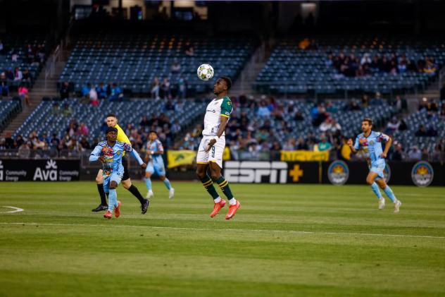 Oakland Roots' Peter Wilson in action