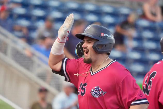 Pensacola Blue Wahoos first baseman Nathan Martorella