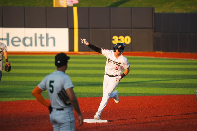 Rome Emperors first baseman Justin Janas