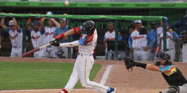 Myrtle Beach Pelicans at bat