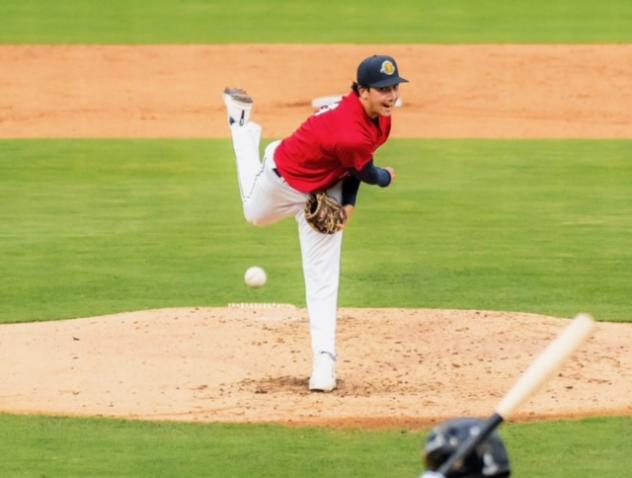 Charleston RiverDogs' Andres Galan on the mound