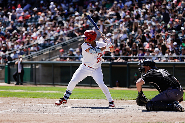 Winnipeg Goldeyes at bat
