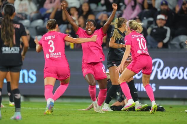 North Carolina Courage FC's Kaleigh Kurtz, Brianna Pinto, and Denise O'Sullivan on game night
