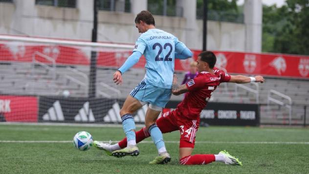 Chattanooga FC defender Milo Garvanian (22) vs. New York Red Bulls II