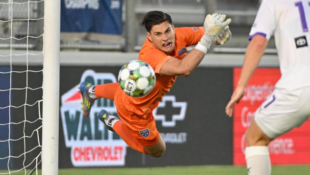 Louisville City FC's Damian Las in action