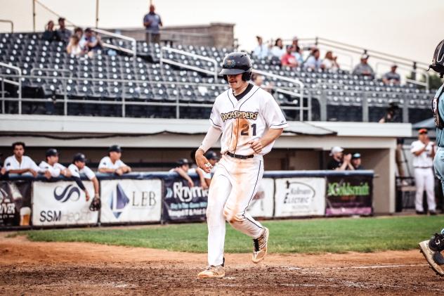 Jaron Cotton of the Fond du Lac Dock Spiders comes home