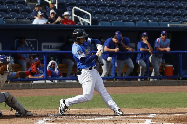 Ethan Murray of the Biloxi Shuckers at bat