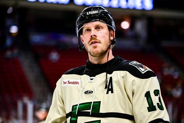 Utah Grizzlies forward Dylan Fitze