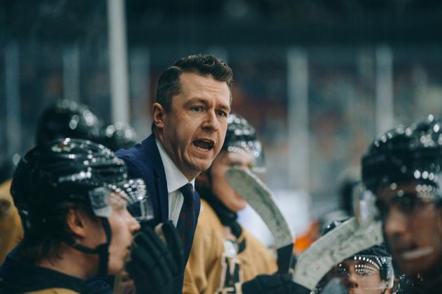Parker Burgess behind the bench