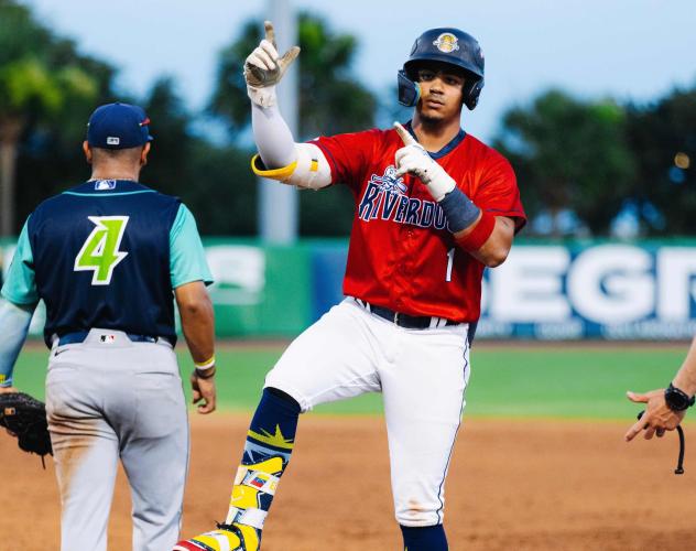 Charleston RiverDogs third baseman Jose Monzon