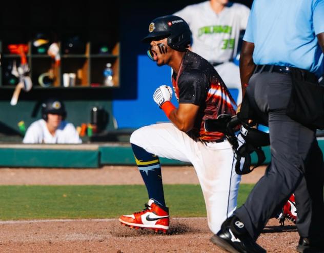 Charleston RiverDogs third baseman Jose Monzon