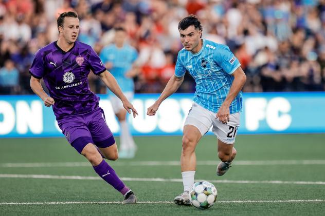 Louisville City FC's Taylor Davila versus Colorado Springs Switchbacks' Anthony Fontana