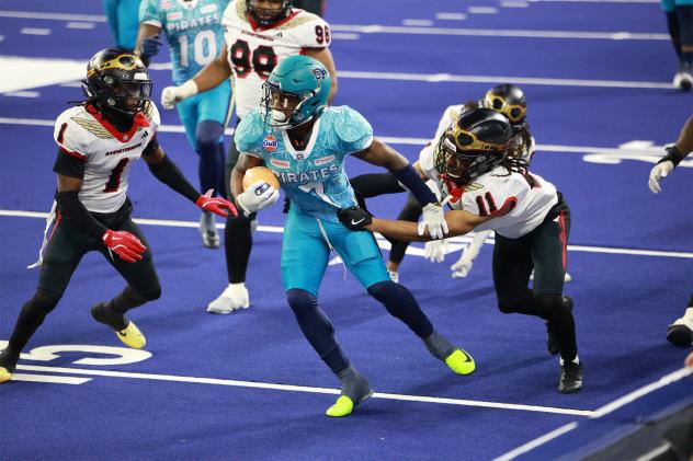 Massachusetts Pirates running back Pooka Williams vs. the Iowa Barnstormers