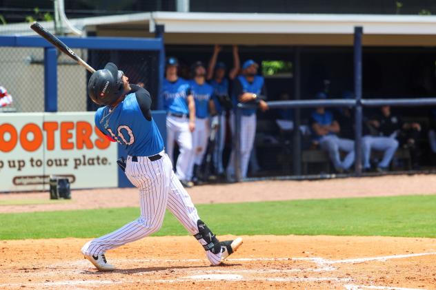 Hans Montero of the Tampa Tarpons at bat