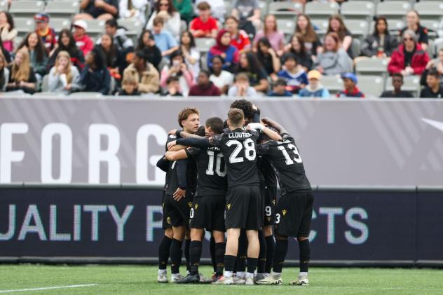 Atlético Ottawa huddle against Forge FC