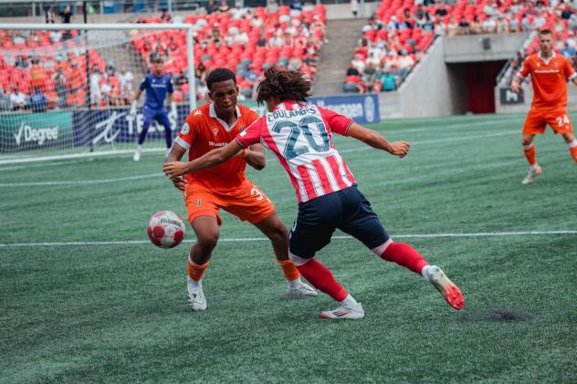 Joaquim Coulanges of Atlético Ottawa vs. Forge FC