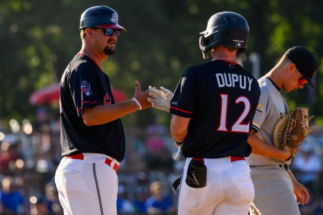 St. Cloud Rox' Logan Lawrence and Alex Dupuy on game night