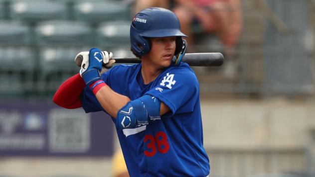 Kyle Nevin at bat for the Tulsa Drillers