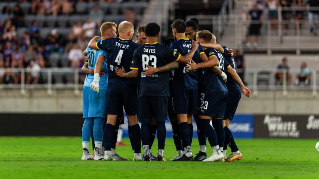 Louisville City FC huddle
