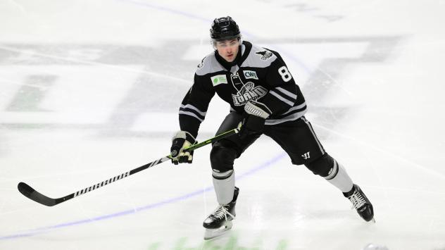 Kaleb Pearson with the Idaho Steelheads