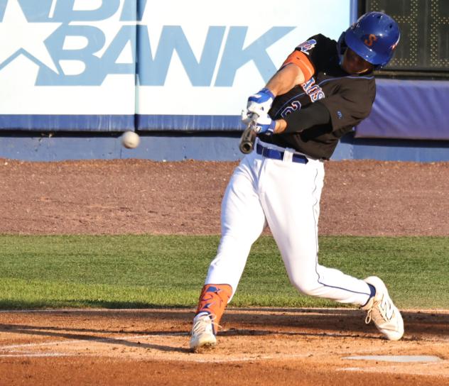 Jared Young of the Syracuse Mets at bat