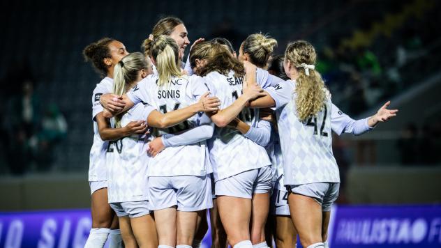 Racing Louisville FC celebrates at The Women's Cup in Brazil