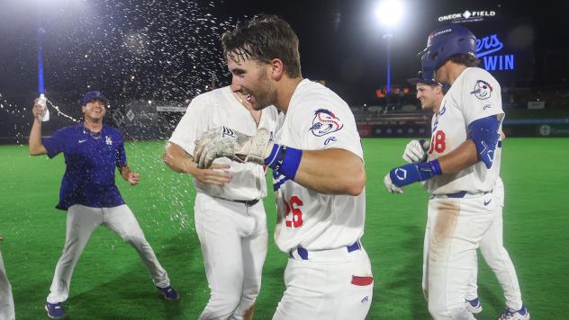 Kole Myers of the Tulsa Drillers receives a hero's welcome