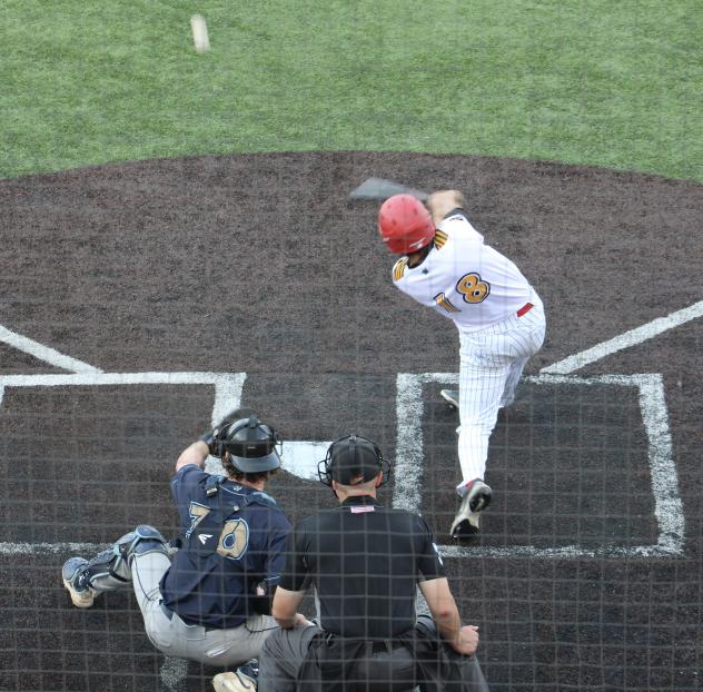 Green Bay Rockers outfielder Stefan Di Corrado at bat