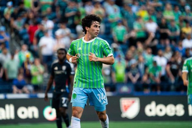 Sounders FC midfielder Paul Rothrock
